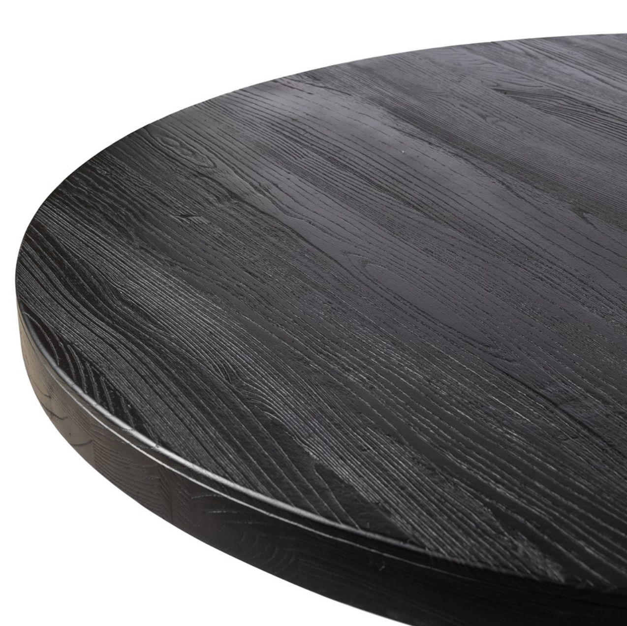 Halston 60" Round Reclaimed Elm Dining Table - Ebony