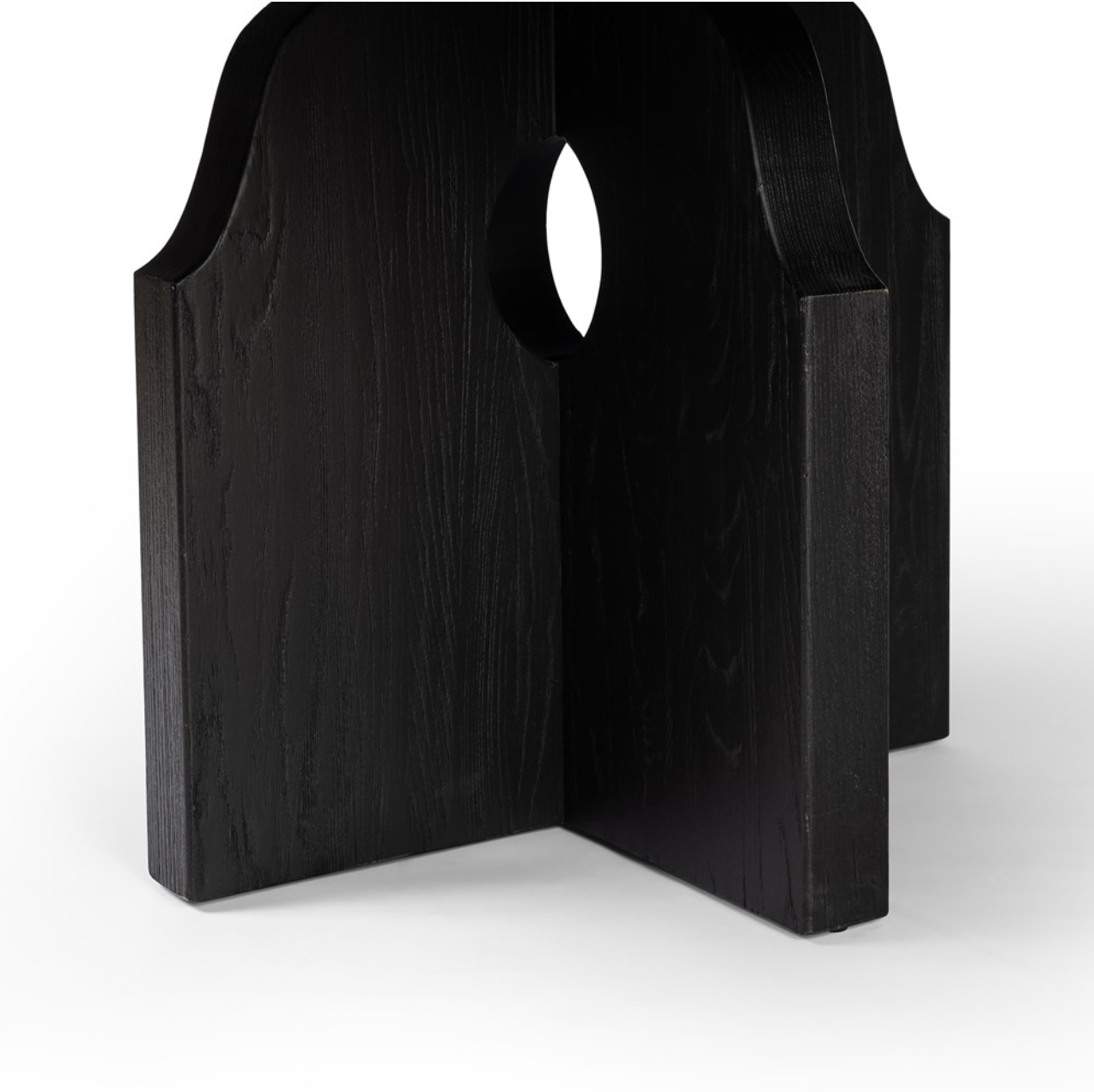 Halston 60" Round Reclaimed Elm Dining Table - Ebony