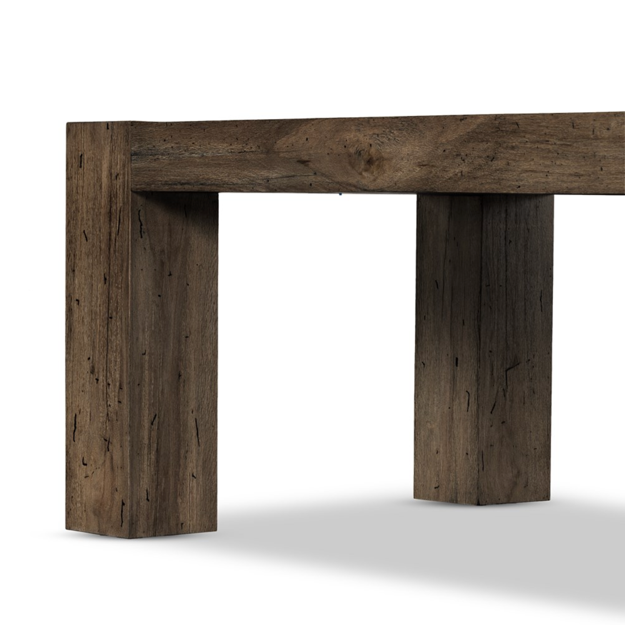 Murano 108" Dining Table - Ebony Rustic Woodworm Oak