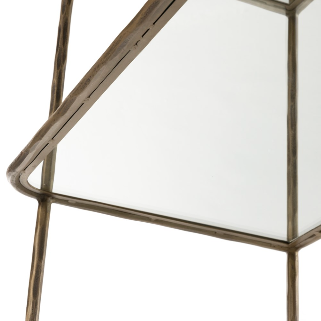 Sasha 42" Bookcase - Hammered Aged Brass