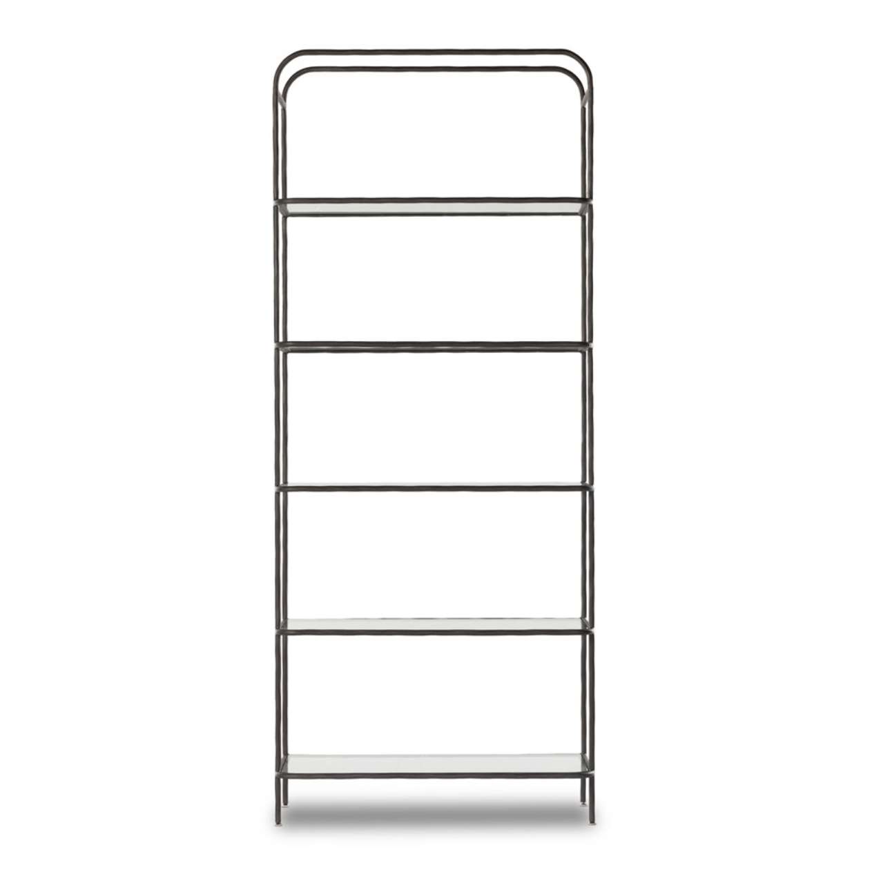 Sasha 42" Bookcase - Hammered Gunmetal