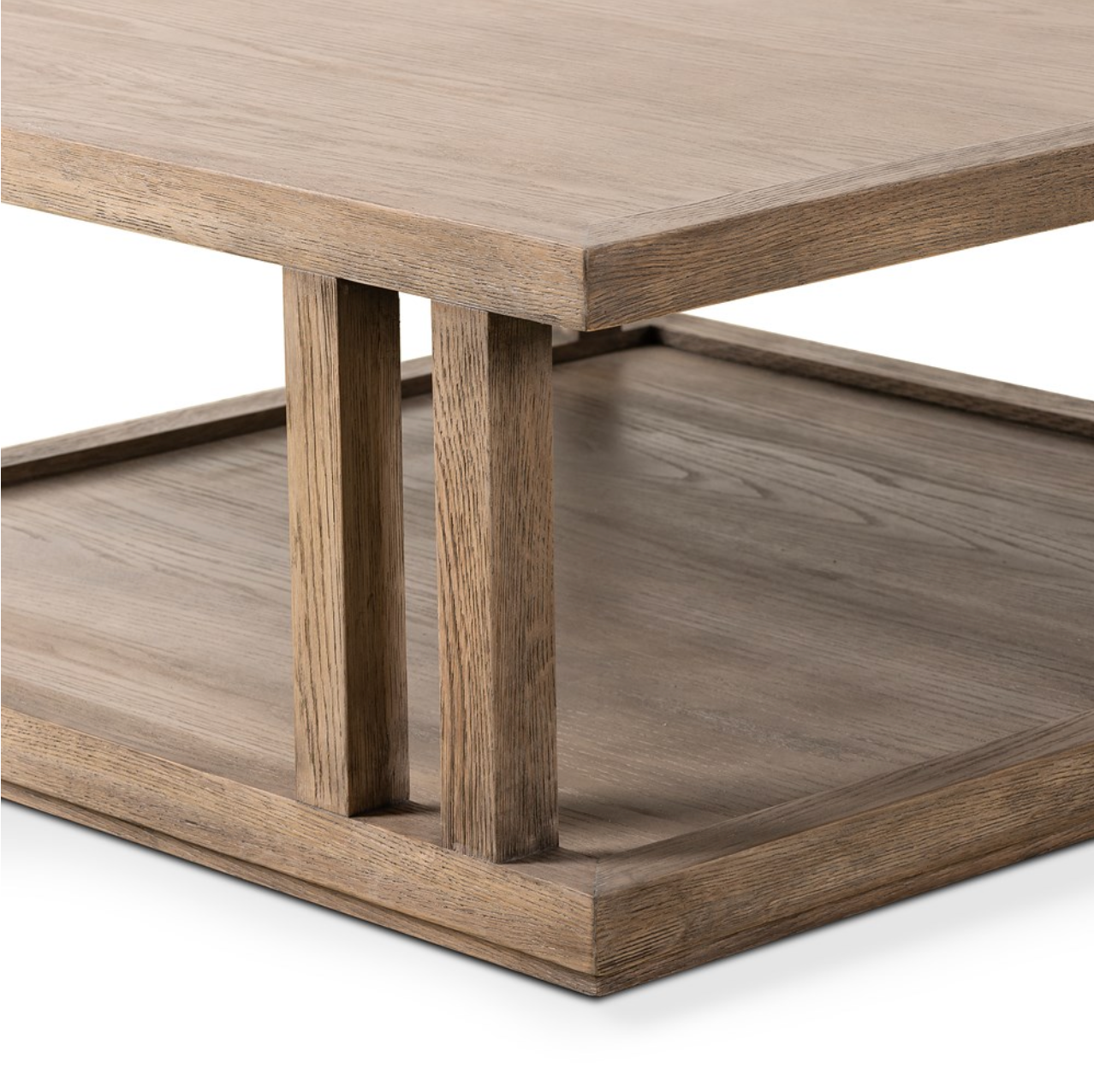 Gael 40" Square Coffee Table - Warm Natural