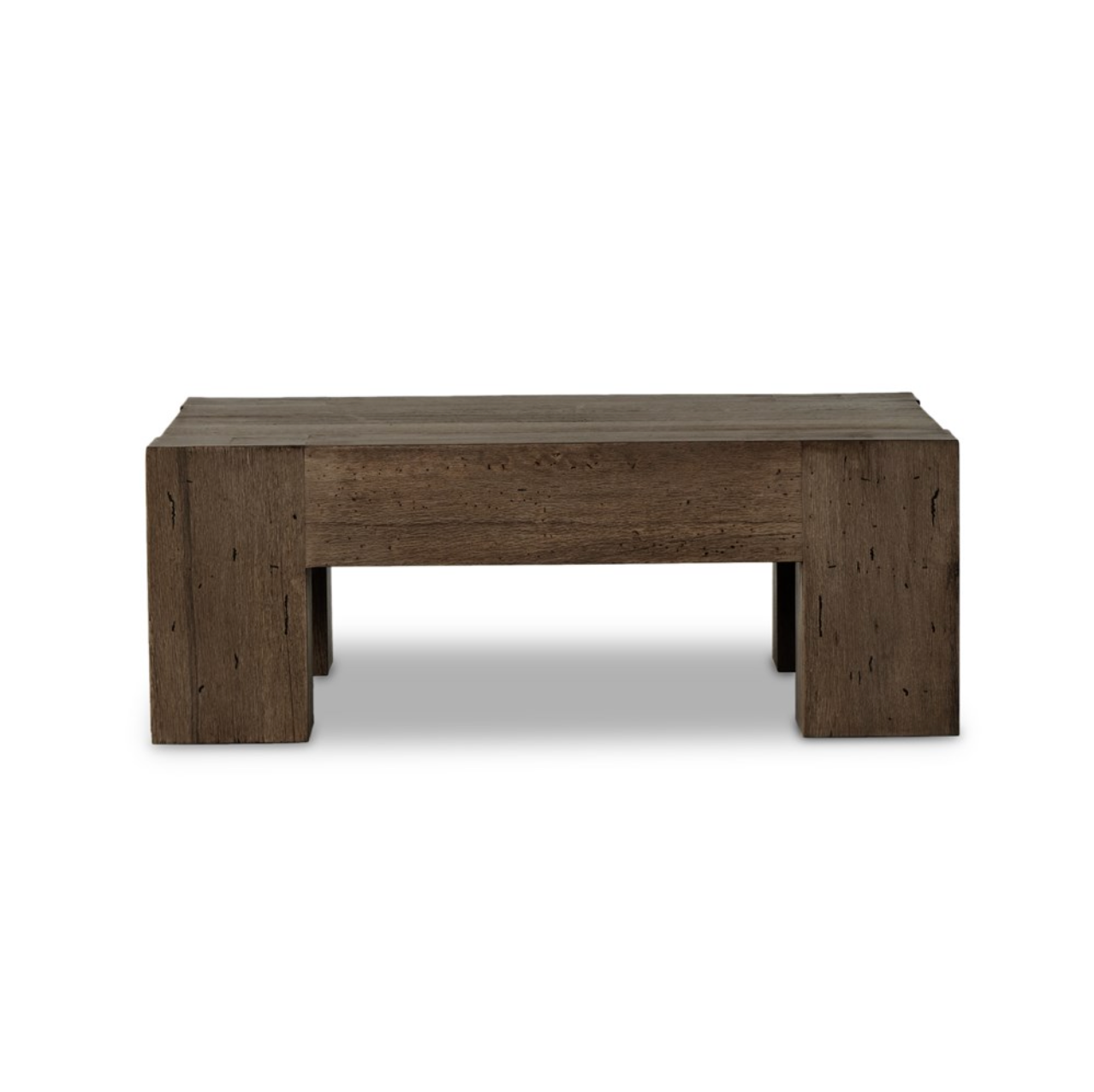 Remy 40" Square Coffee Table - Ebony Rustic Wormwood Oak