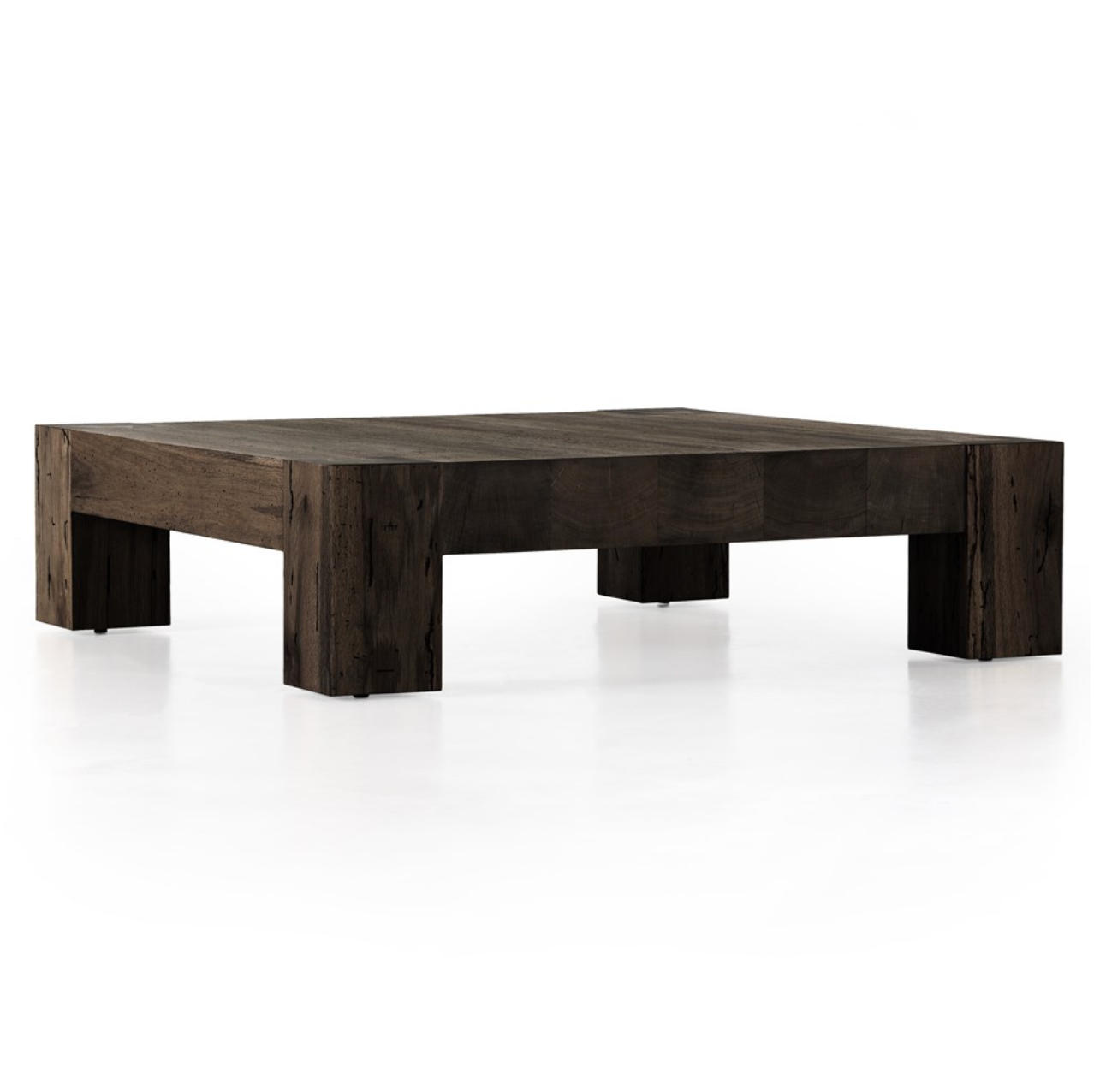 Remy 55" Coffee Table - Ebony Rustic Wormwood Oak