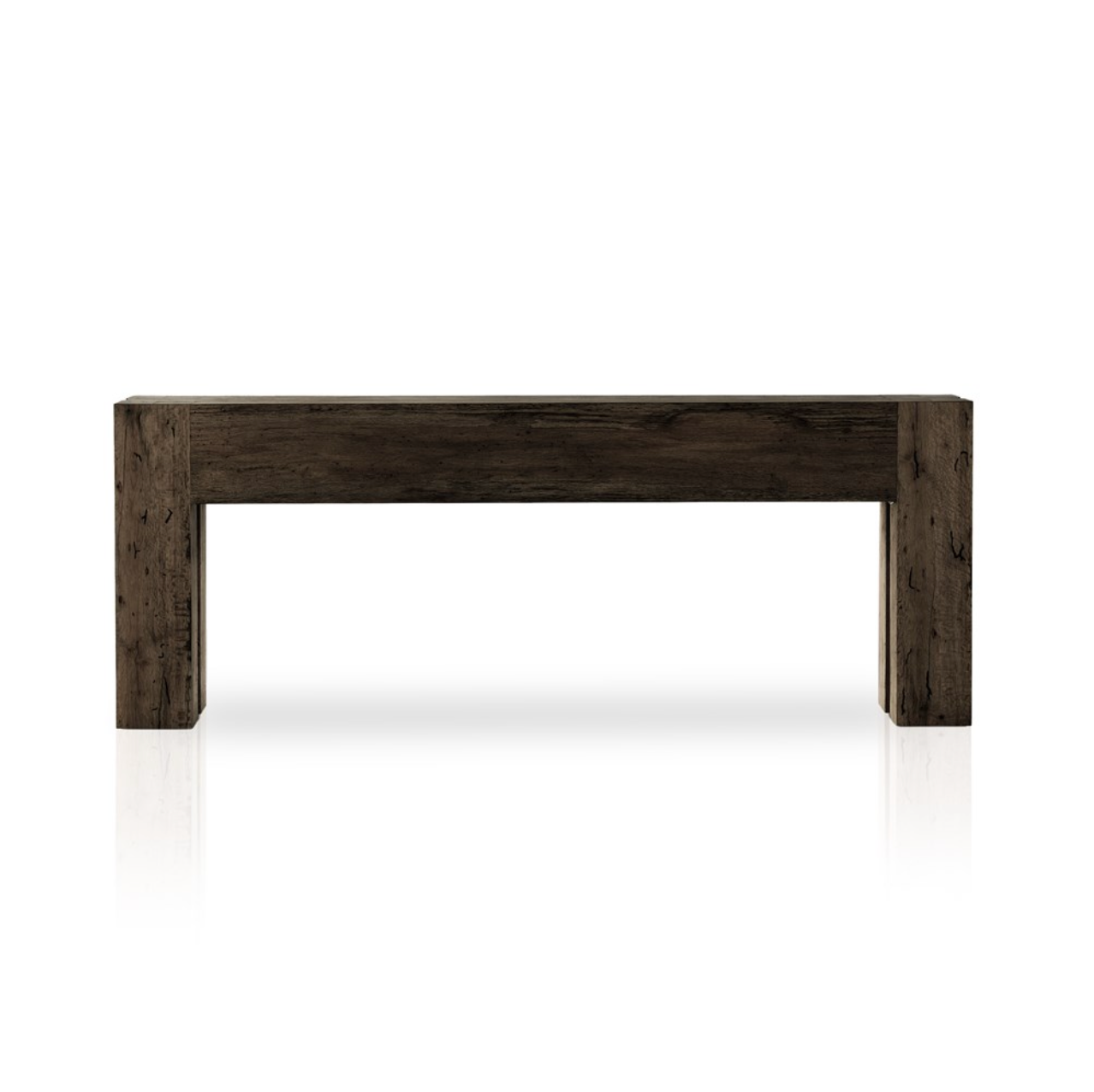 Remy 86" Console Table - Ebony Rustic Wormwood Oak