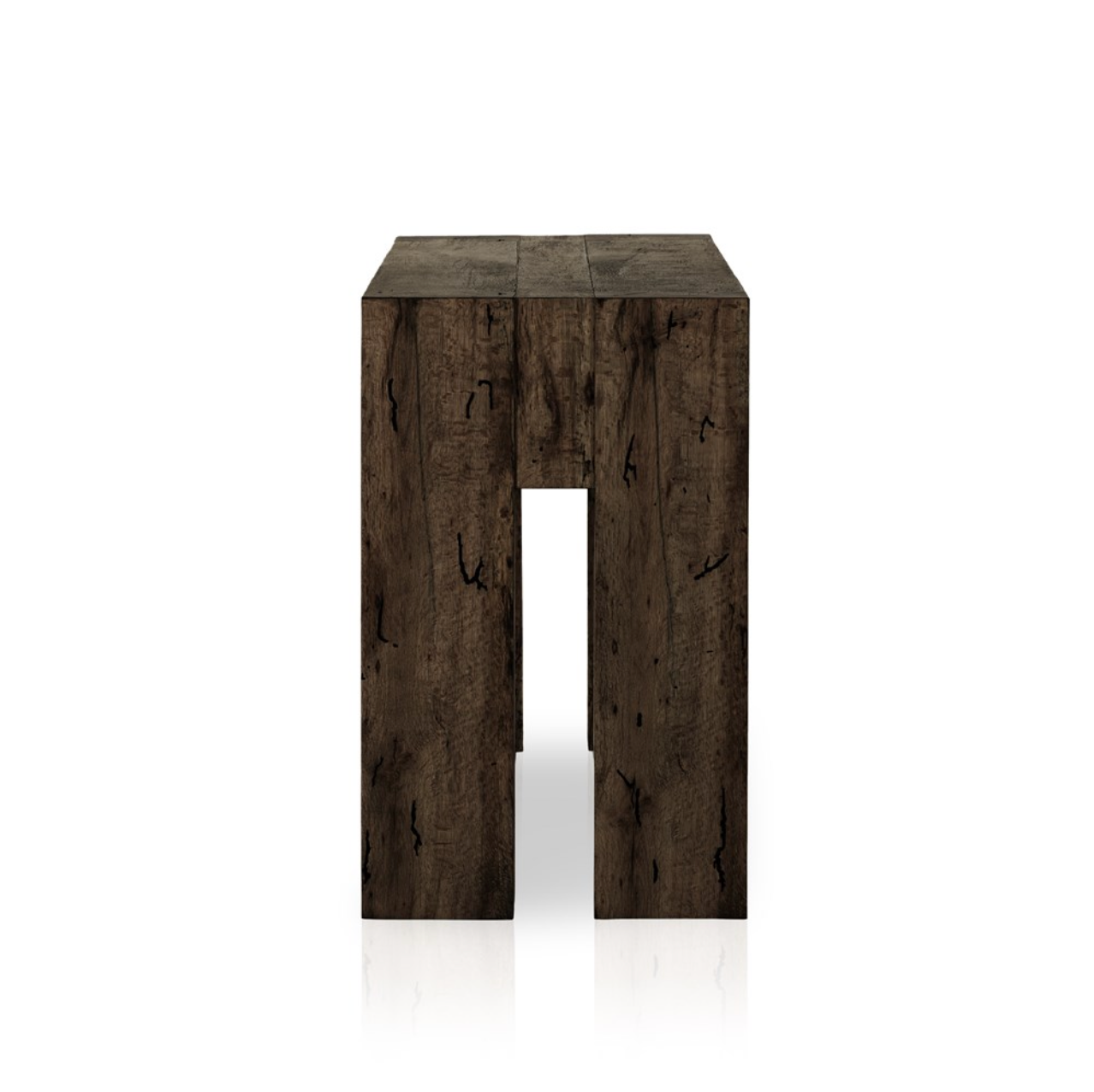 Remy 86" Console Table - Ebony Rustic Wormwood Oak