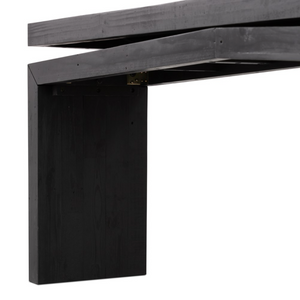 Odette 79" Console Table - Aged Pine Black