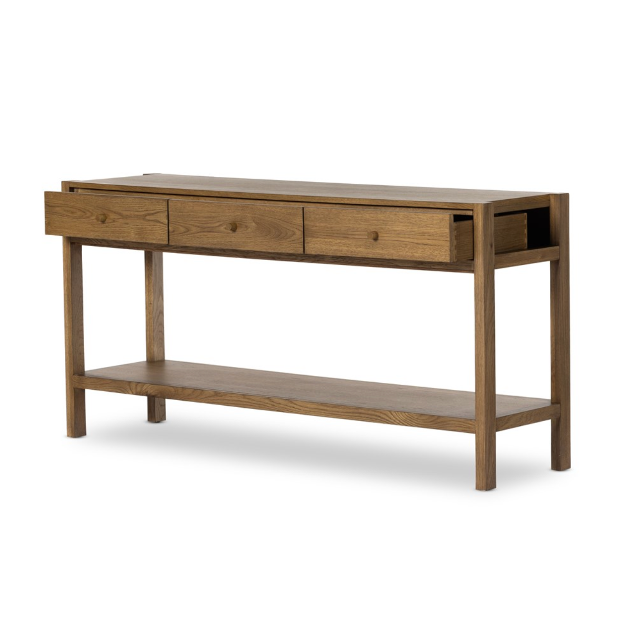 Avila 60" 3 Drawer Console Table - Tawny Oak