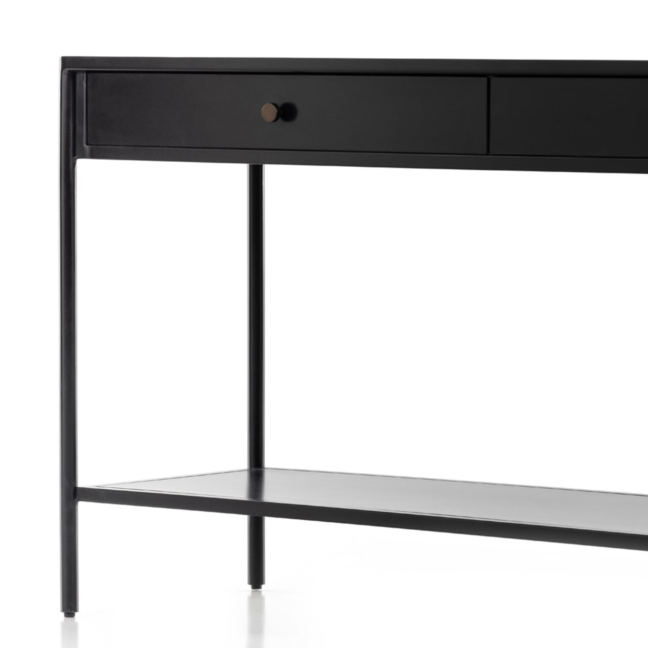 Fuentes 57" Iron Console Table - Black