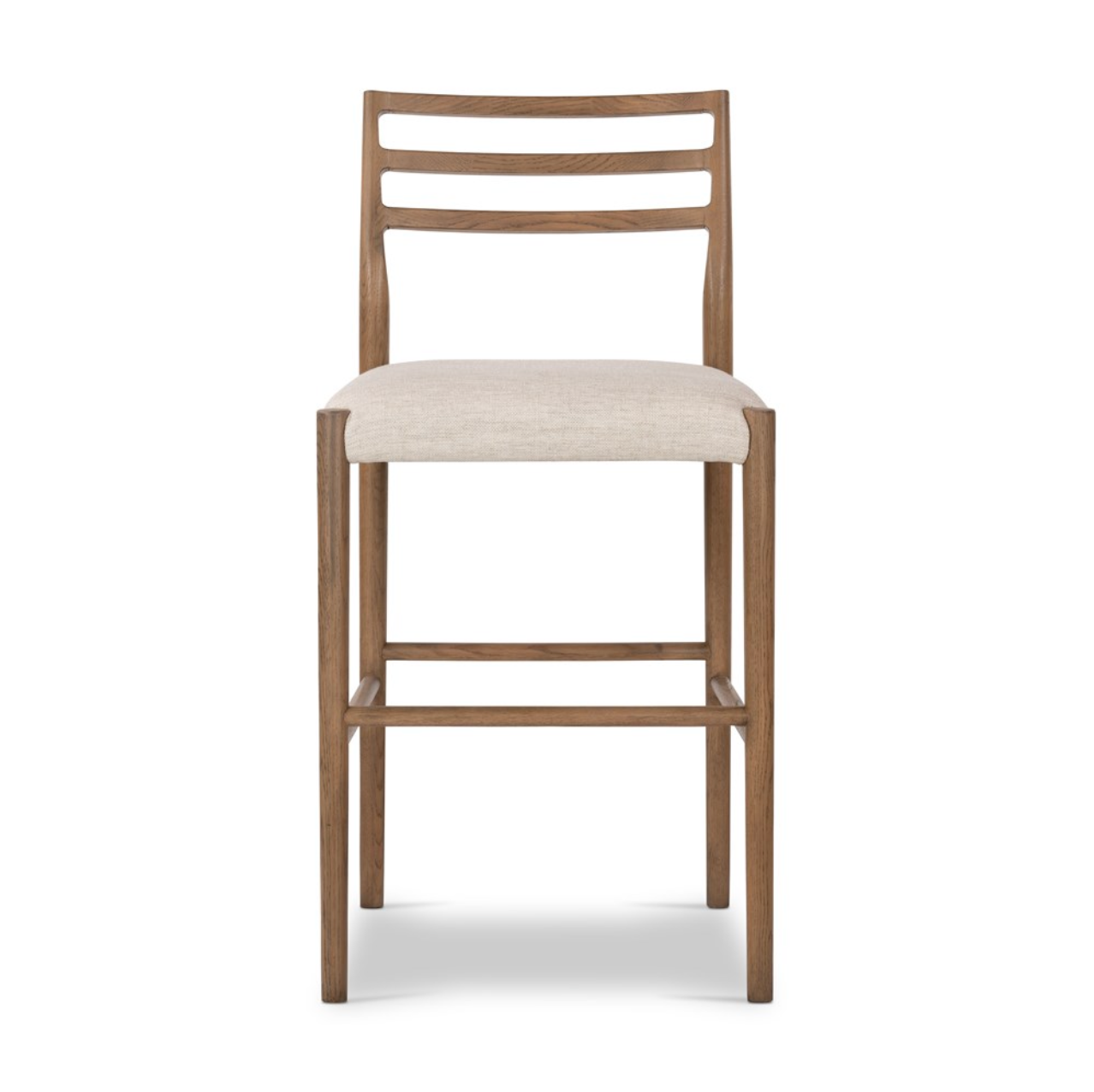 Jolene 44" Barstool - Light Oak + Linen