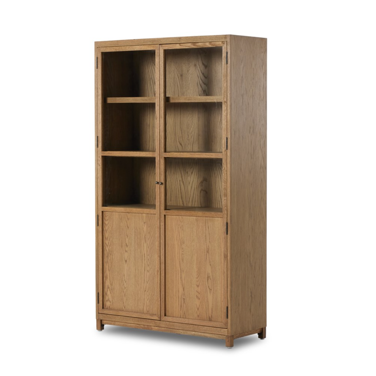 Kadence 47" Oak + Glass Door Cabinet - Drifted Oak