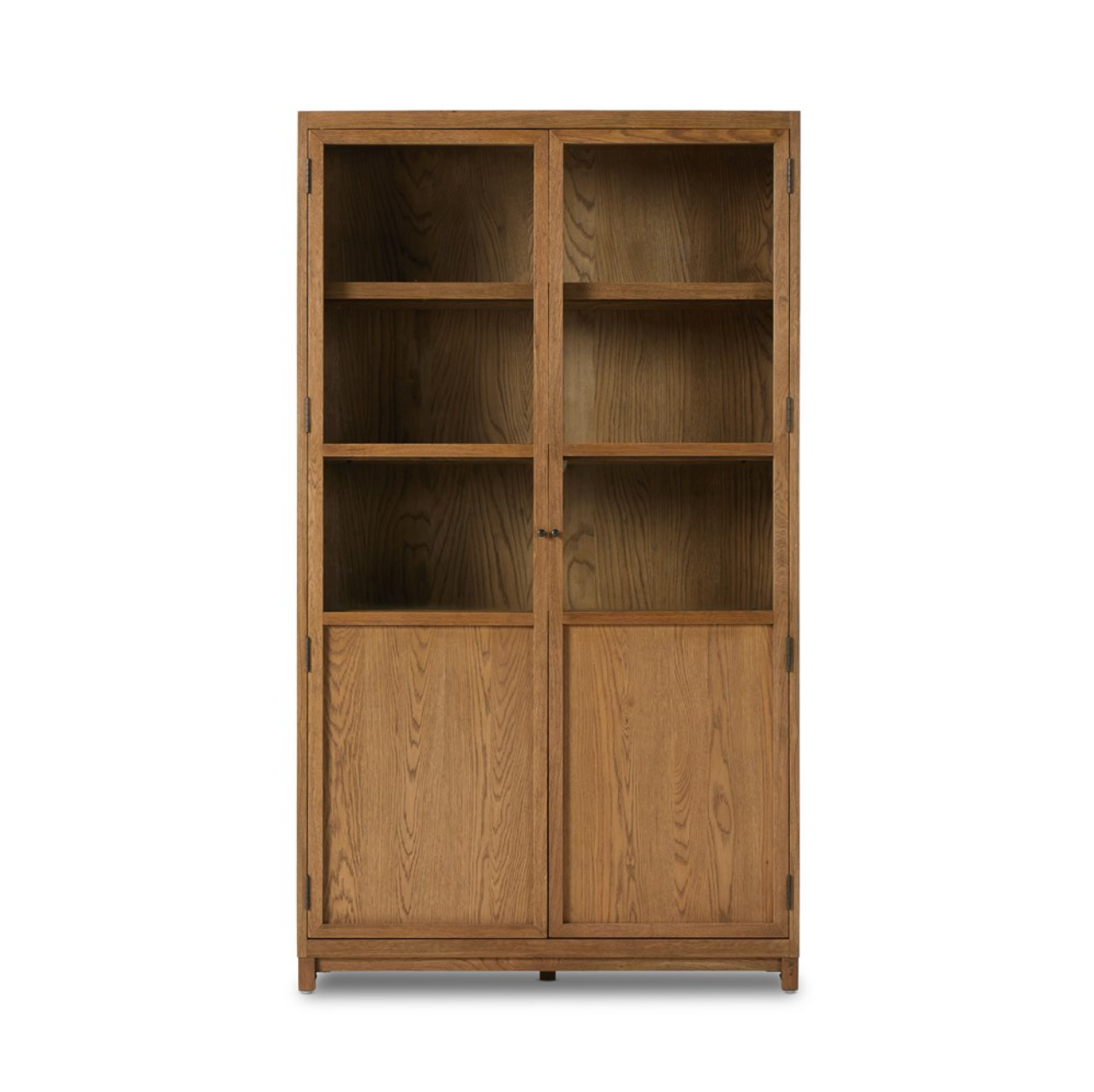 Kadence 47" Oak + Glass Door Cabinet - Drifted Oak