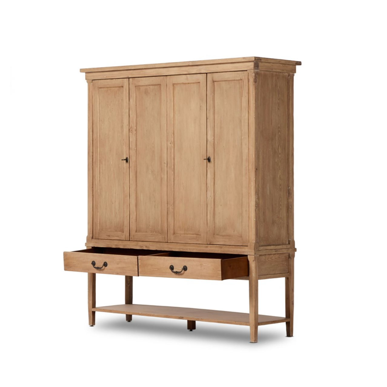 Brunswick 60" 4 Door Storage Cabinet - Aged Pine