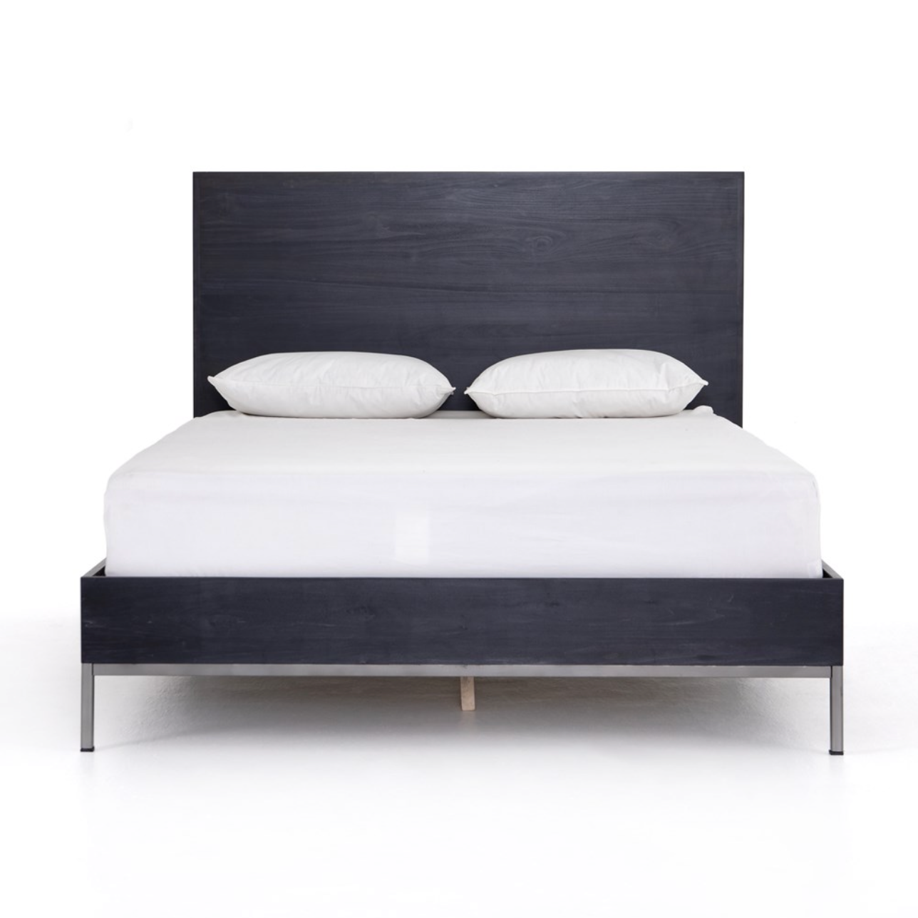 Naomi 62" Queen Bed - Black Wash Poplar