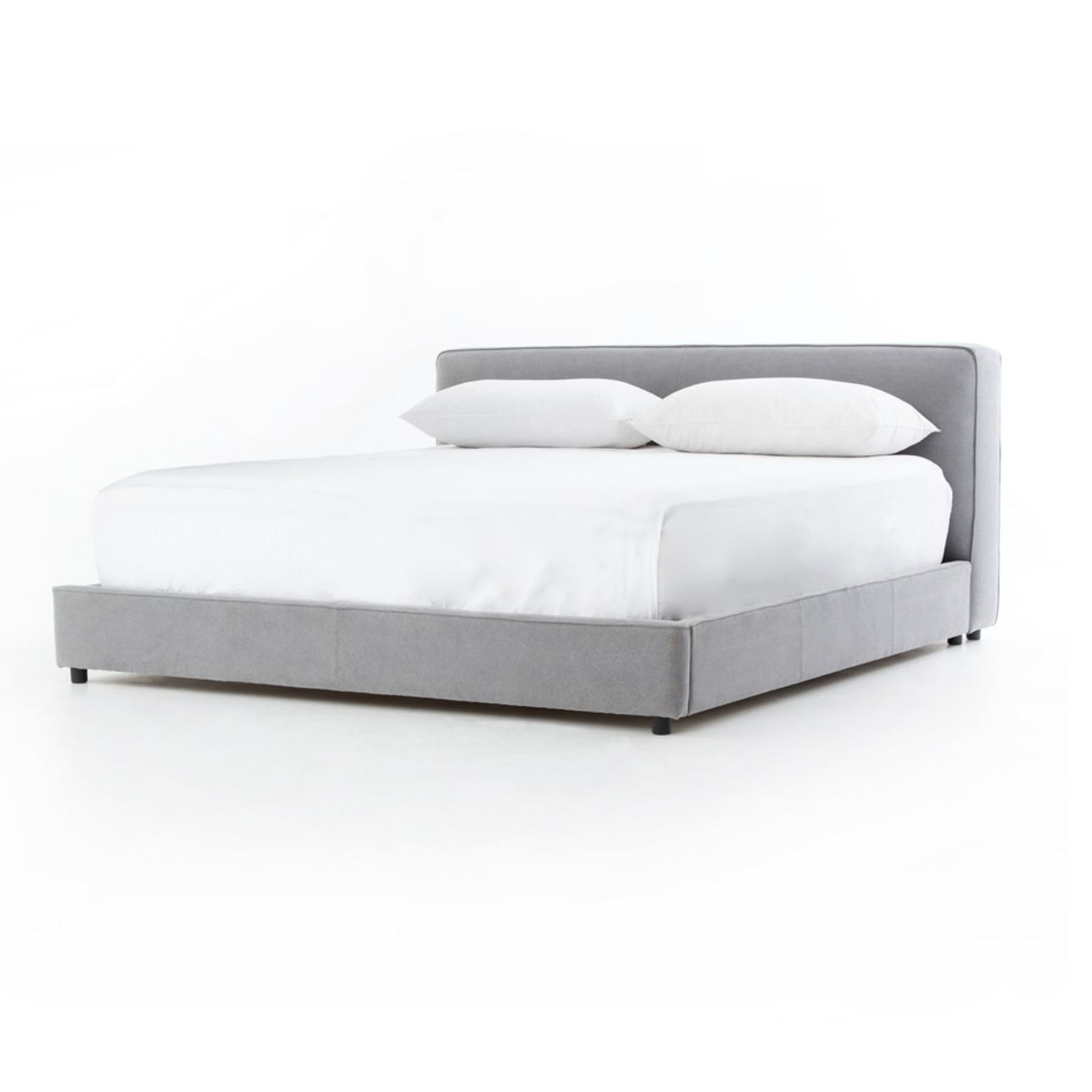 Davenport 82" King Bed - Pebble Pewter