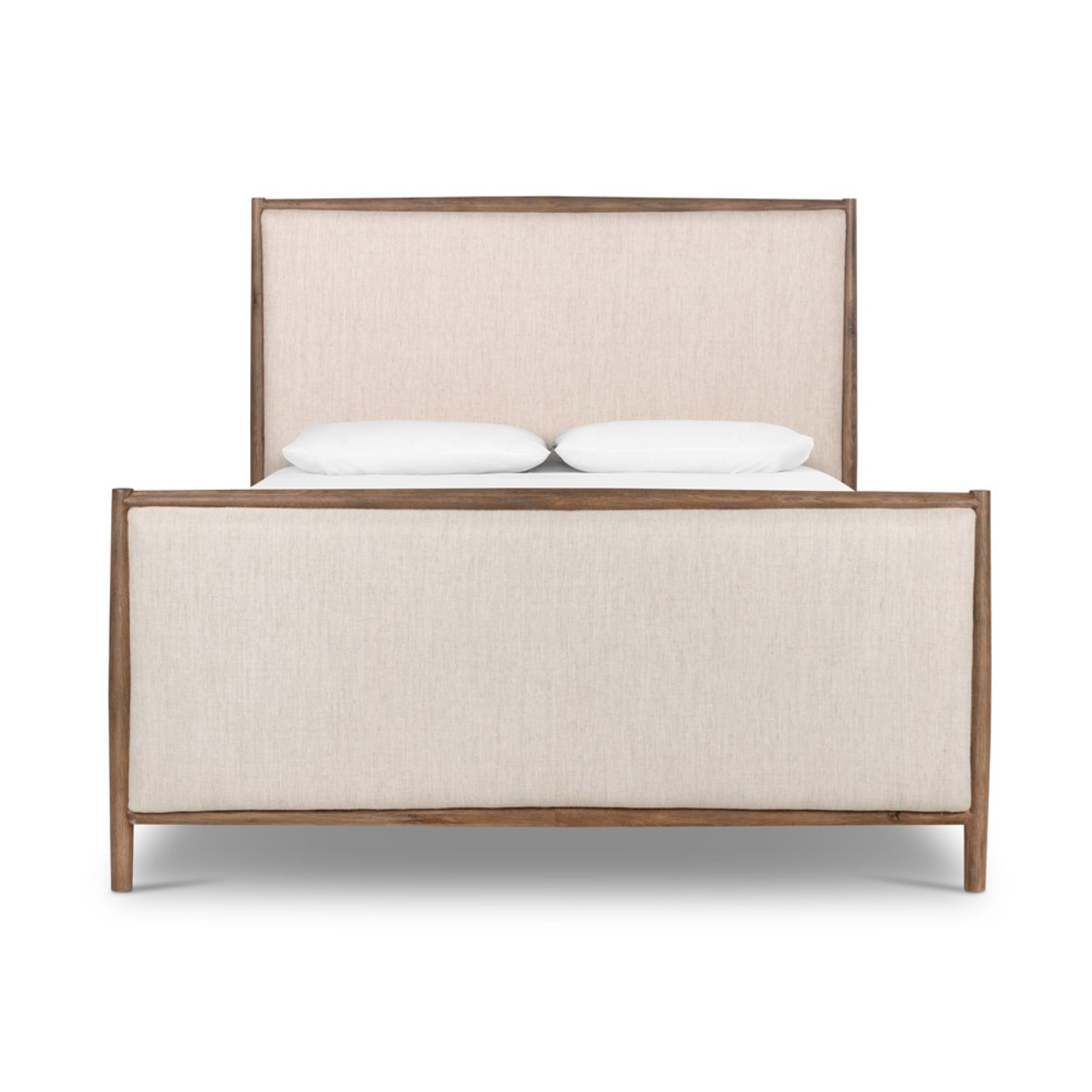 Hutchinson 81" King Bed - Weathered Oak + Linen