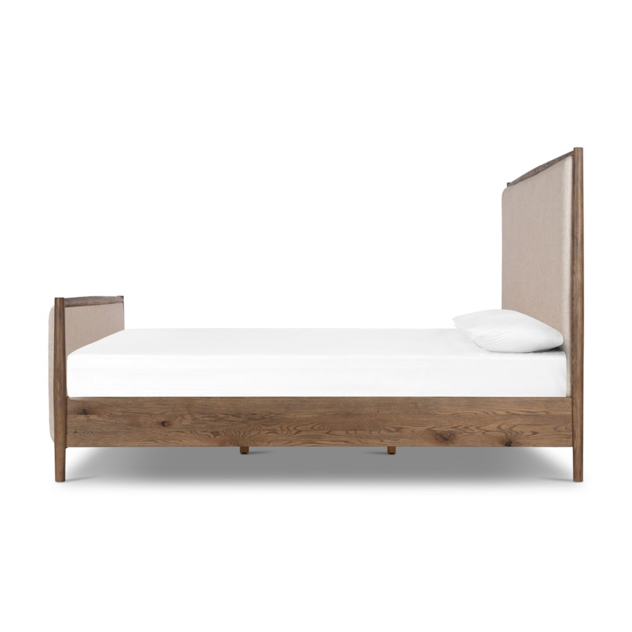 Hutchinson 81" King Bed - Weathered Oak + Linen