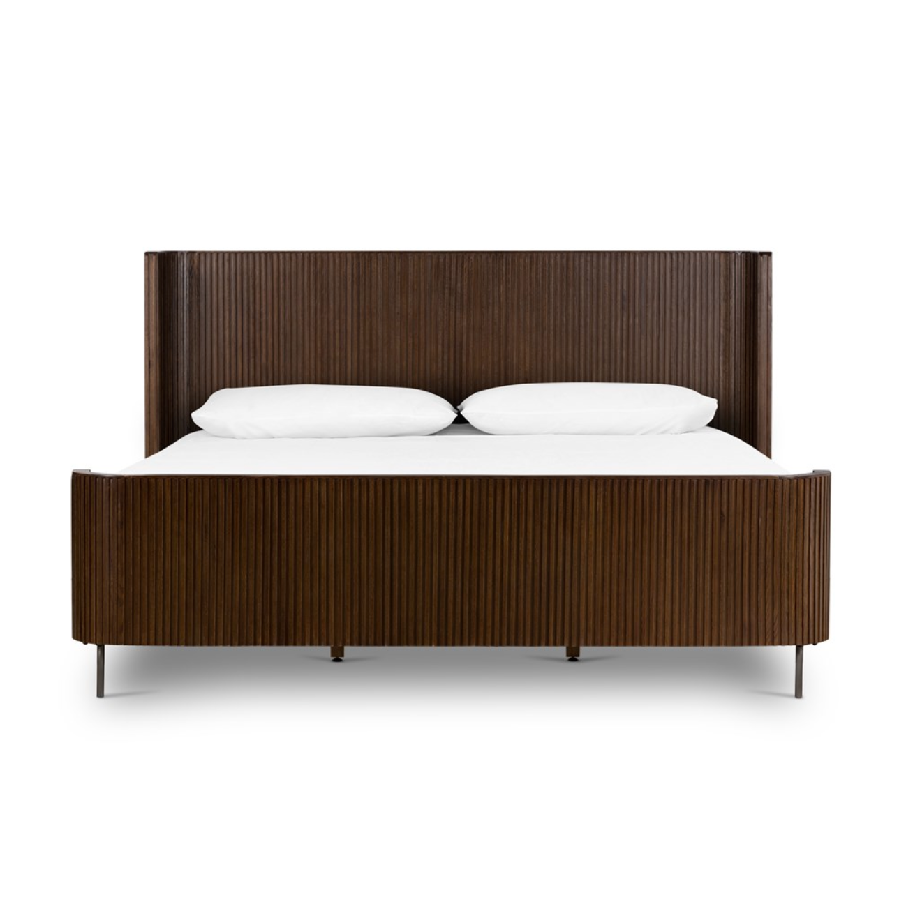Danvers 80" King Bed - Dark Brown Oak