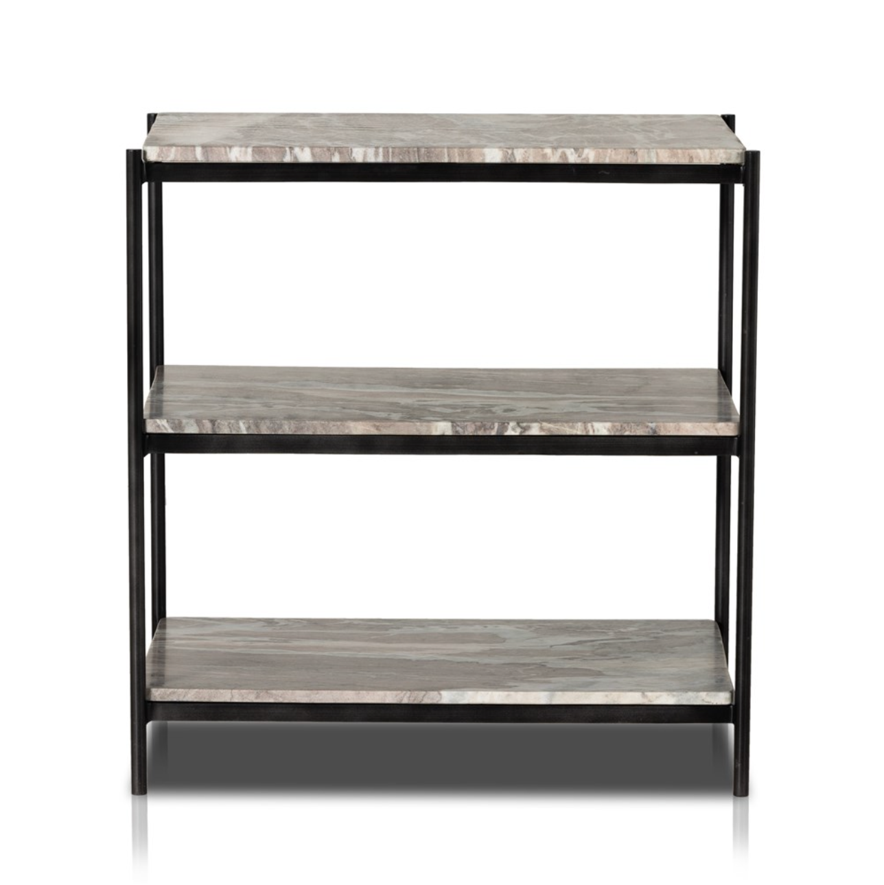 Felipe 25" Nightstand - Hammered Gray Iron + Canyon