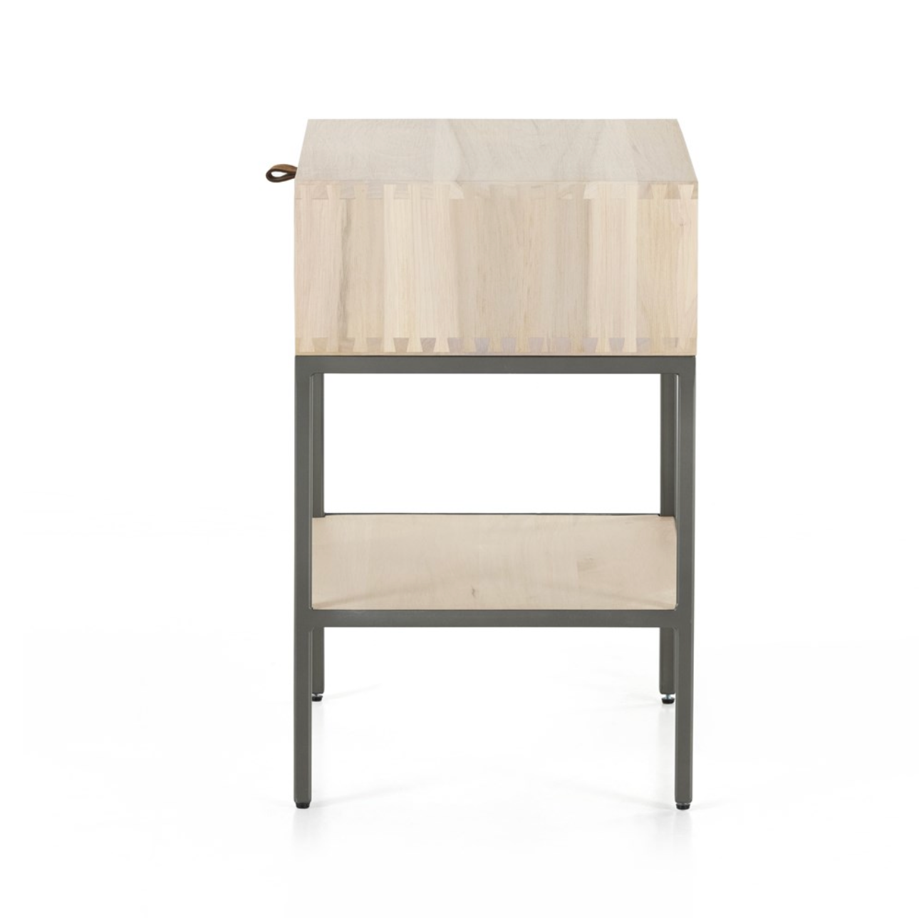 Marcel 24" Nightstand - Dove Poplar + Iron