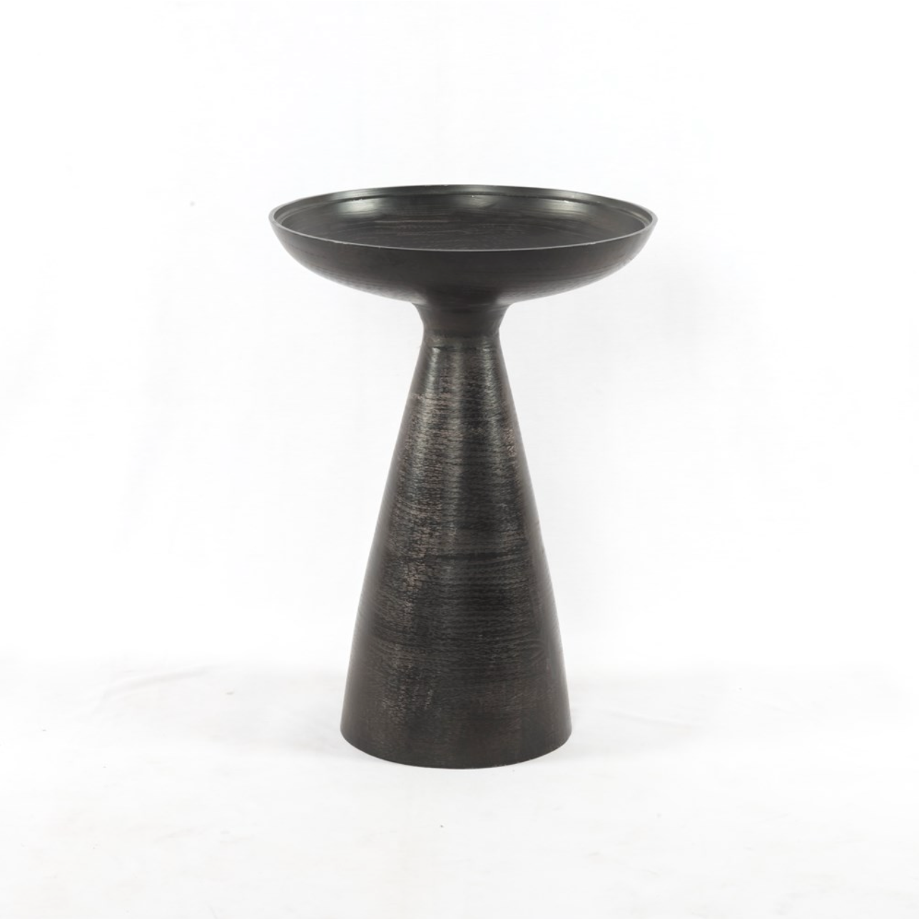 Marcelo 16" Pedestal Table - Brushed Bronze