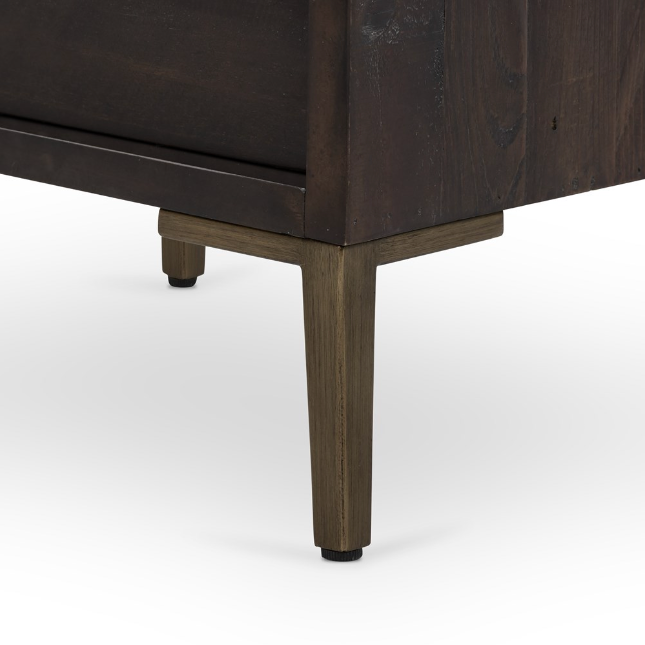 Willow 19" Reclaimed Pine Nightstand - Dark Carbon + Iron