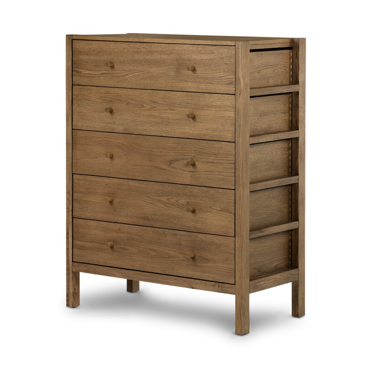 Niccola 34" 5 Drawer Dresser - Tawny Oak