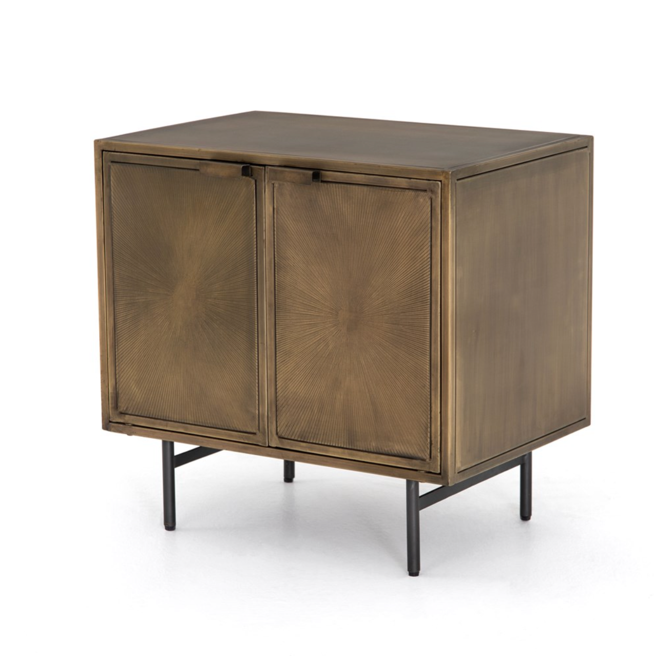 Veda 25" Nightstand - Aged Brass