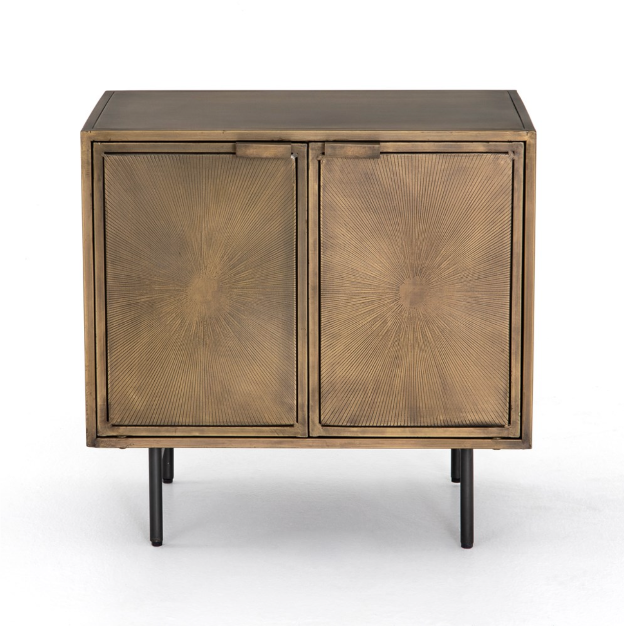 Veda 25" Nightstand - Aged Brass