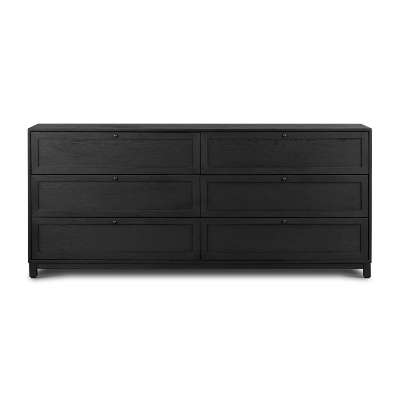 Arlo 75" 6 Drawer Dresser - Drifted Matte Black