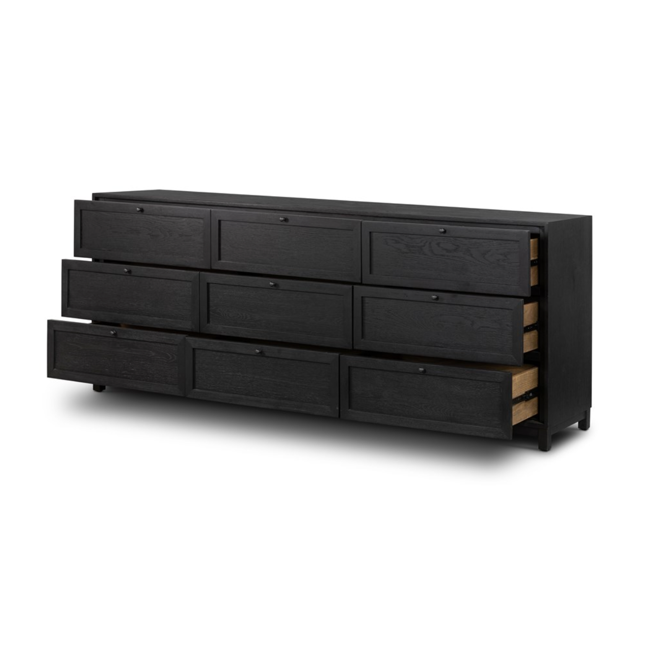 Arlo 88" 9 Drawer Dresser - Drifted Matte Black
