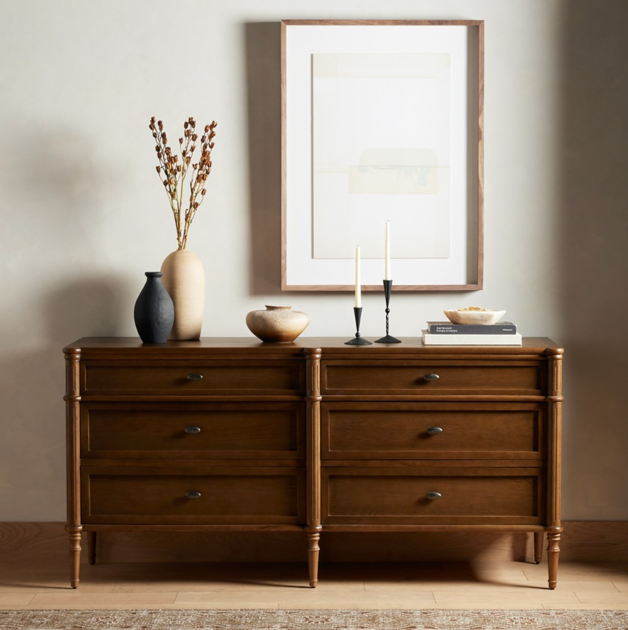 Eloise 70" 6 Drawer Dresser - Toasted Oak
