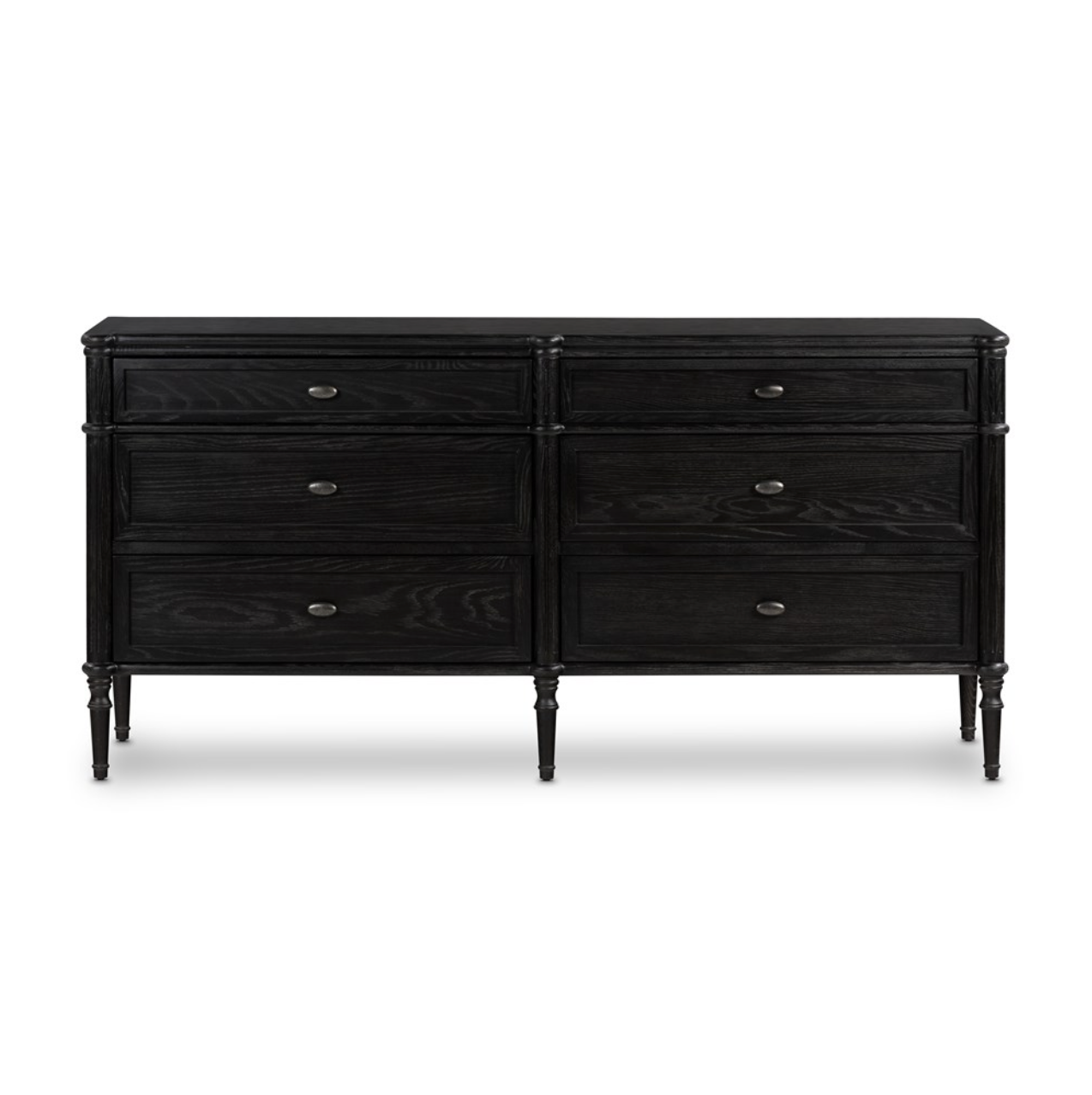 Eloise 70" 6 Drawer Dresser - Distressed Black