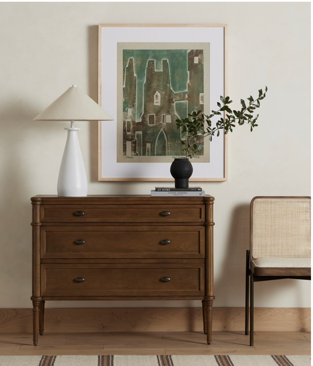 Eloise 44" 3 Drawer Chest - Toasted Oak