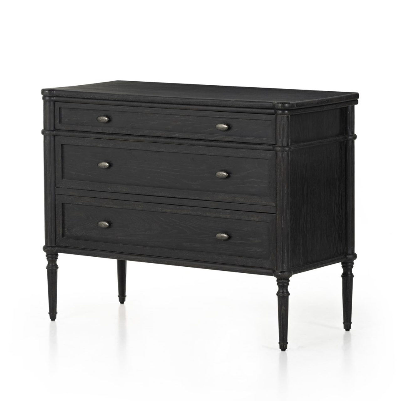 Eloise 44" 3 Drawer Chest - Distressed Black