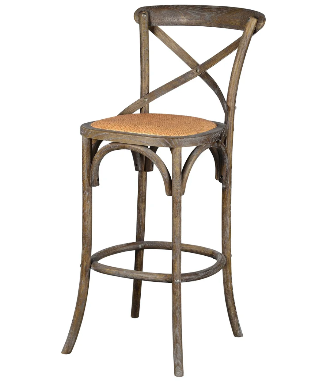 Barnett 30" X-Back Barstool - Brown Wash