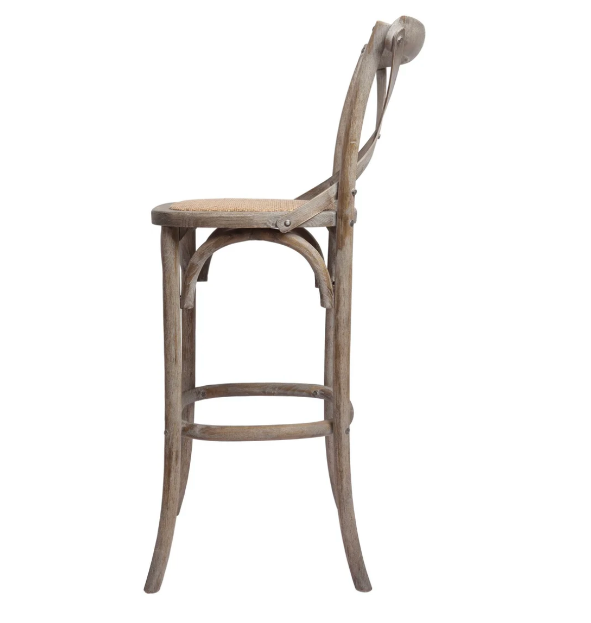 Barnett 30" X-Back Barstool - Brown Wash
