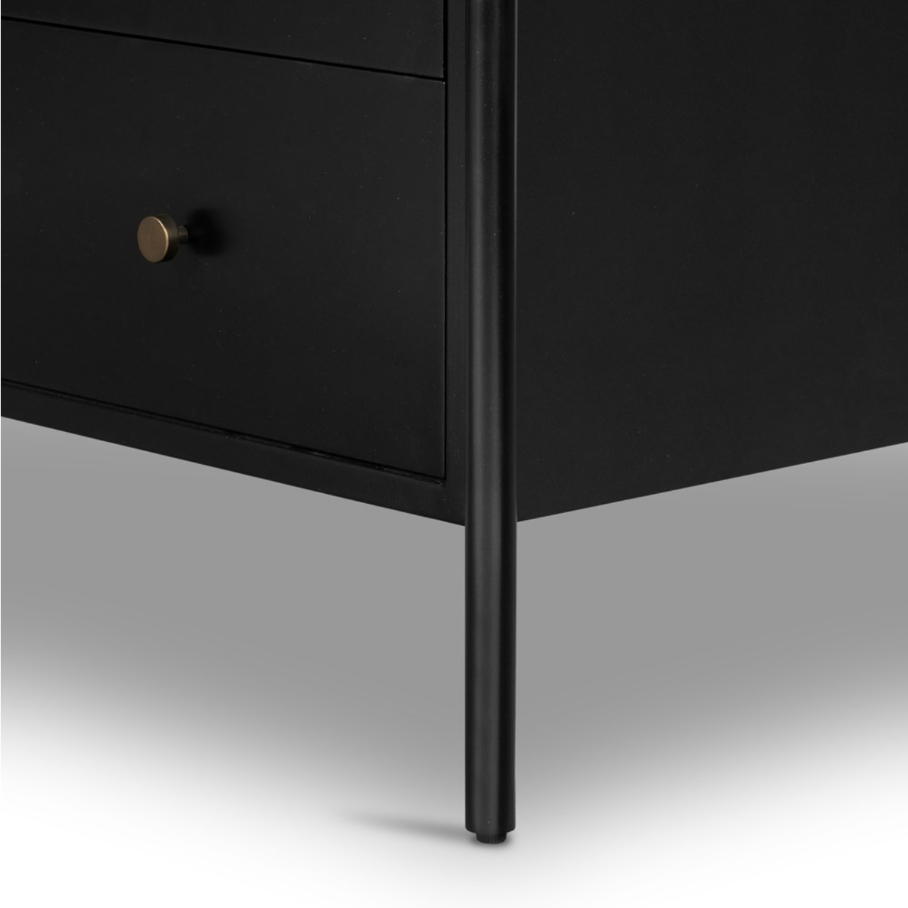 Ellington 36" 5 Drawer Dresser - Black Iron + Bronze