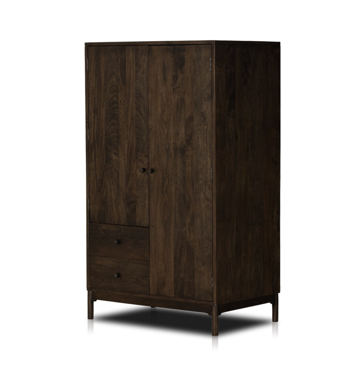 Everett 40" 2 Drawer Armoire - Aged Brown
