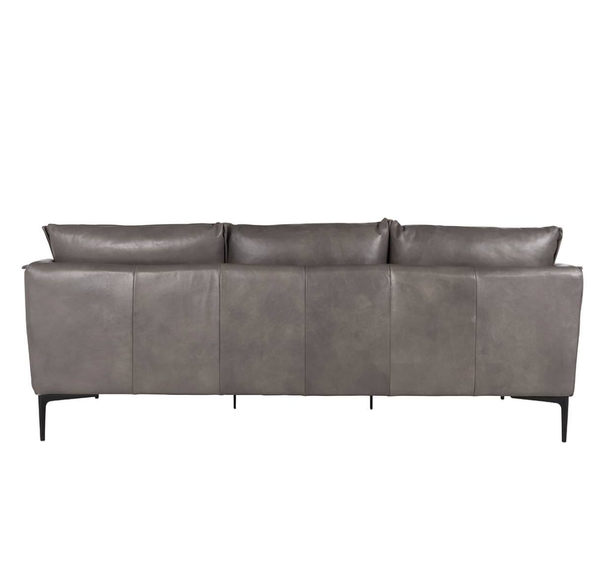 Amelia 84" Top Grain Leather Sofa - Wolf