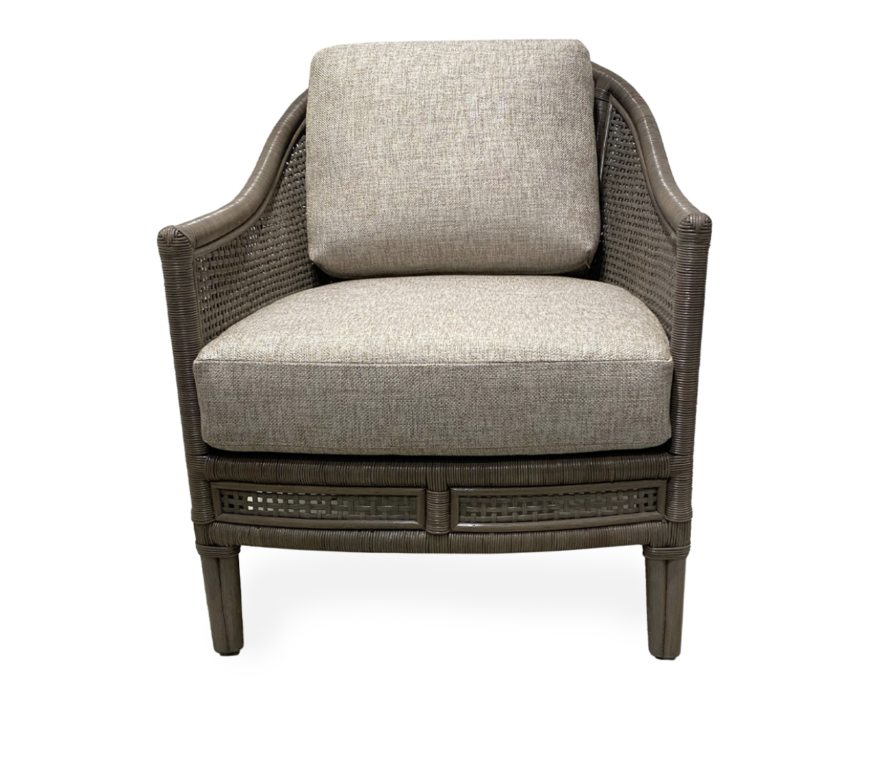 Lucas 30" Accent Chair - Oatmeal Linen + Driftwood