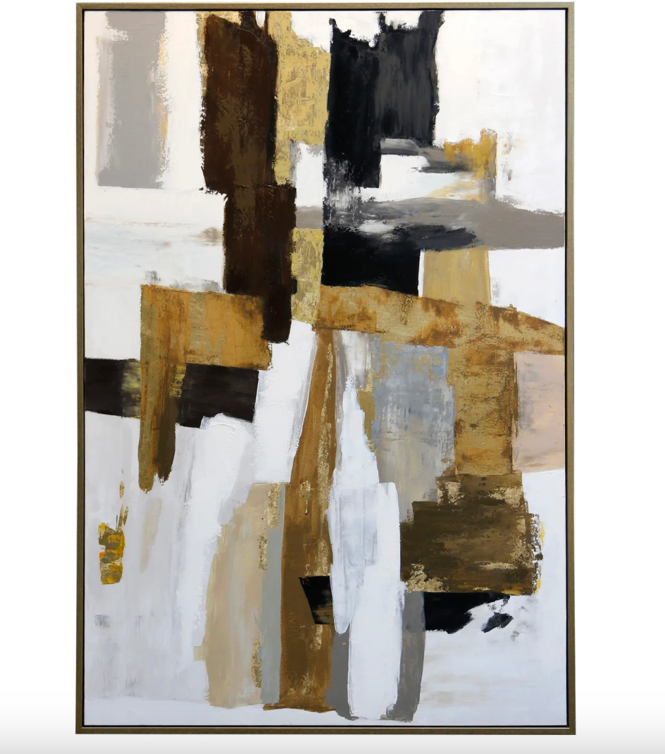 Pathway 48" Abstract Hand Painted Framed Artwork