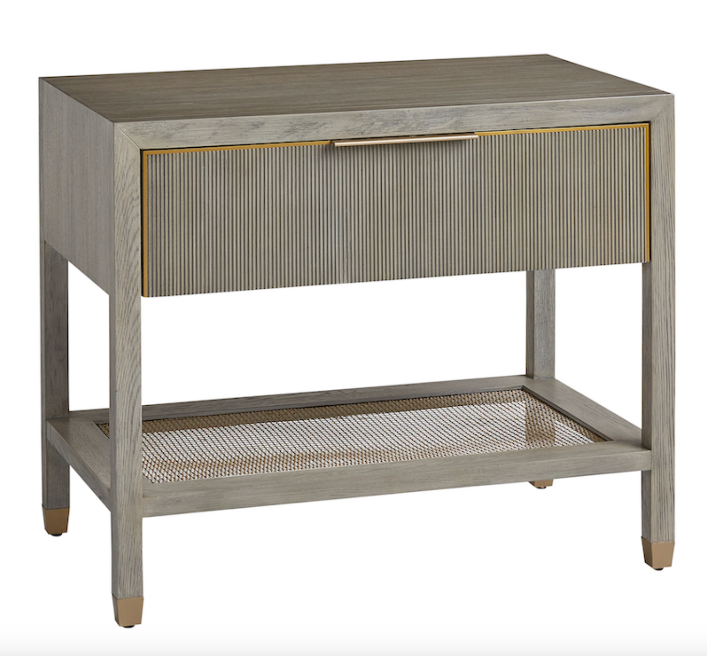 Elias 34" One Drawer Nightstand - Brushed Smoke