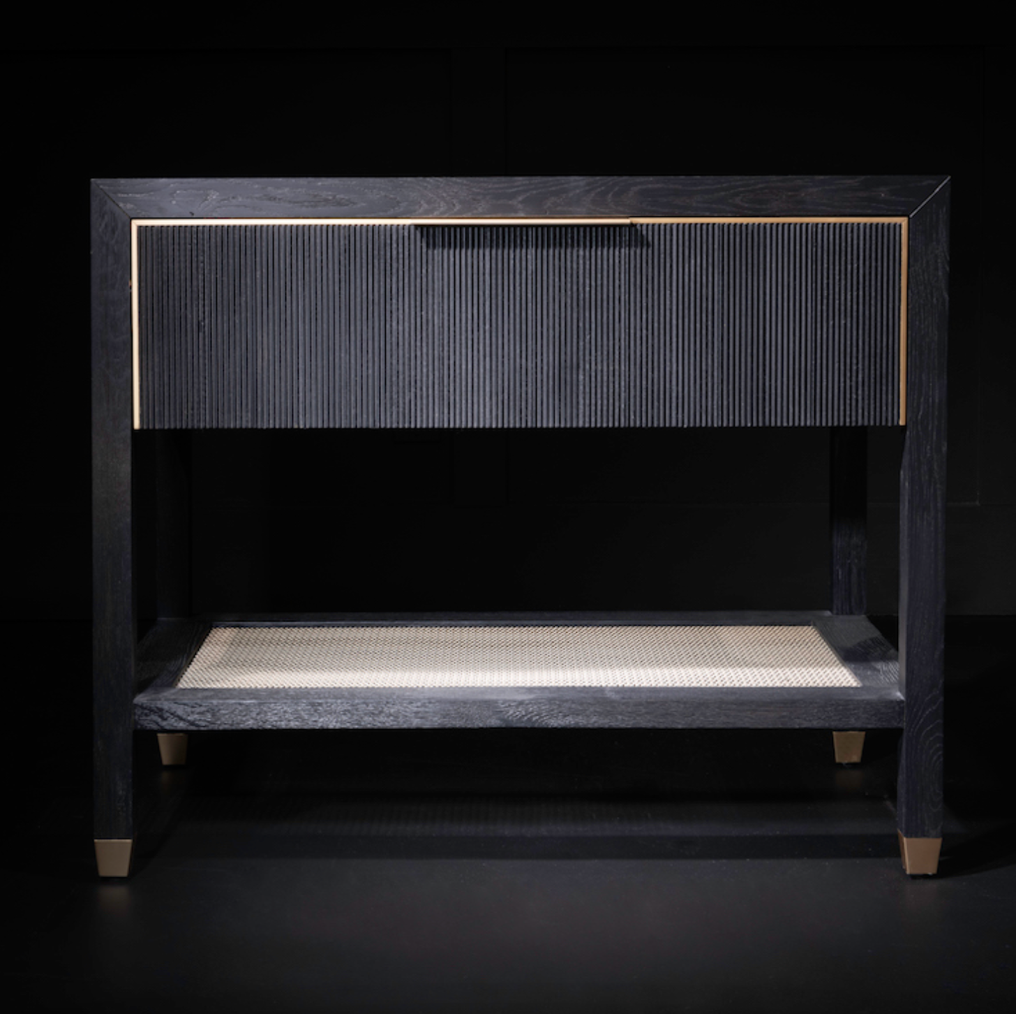 Elias 34" One Drawer Nightstand - Onyx