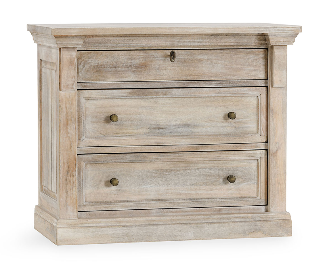 Adele 36" 3 Drawer Nightstand - Dune