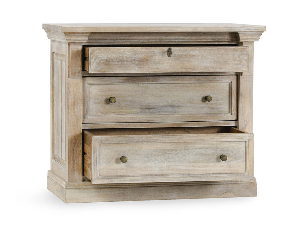 Adele 36" 3 Drawer Nightstand - Dune