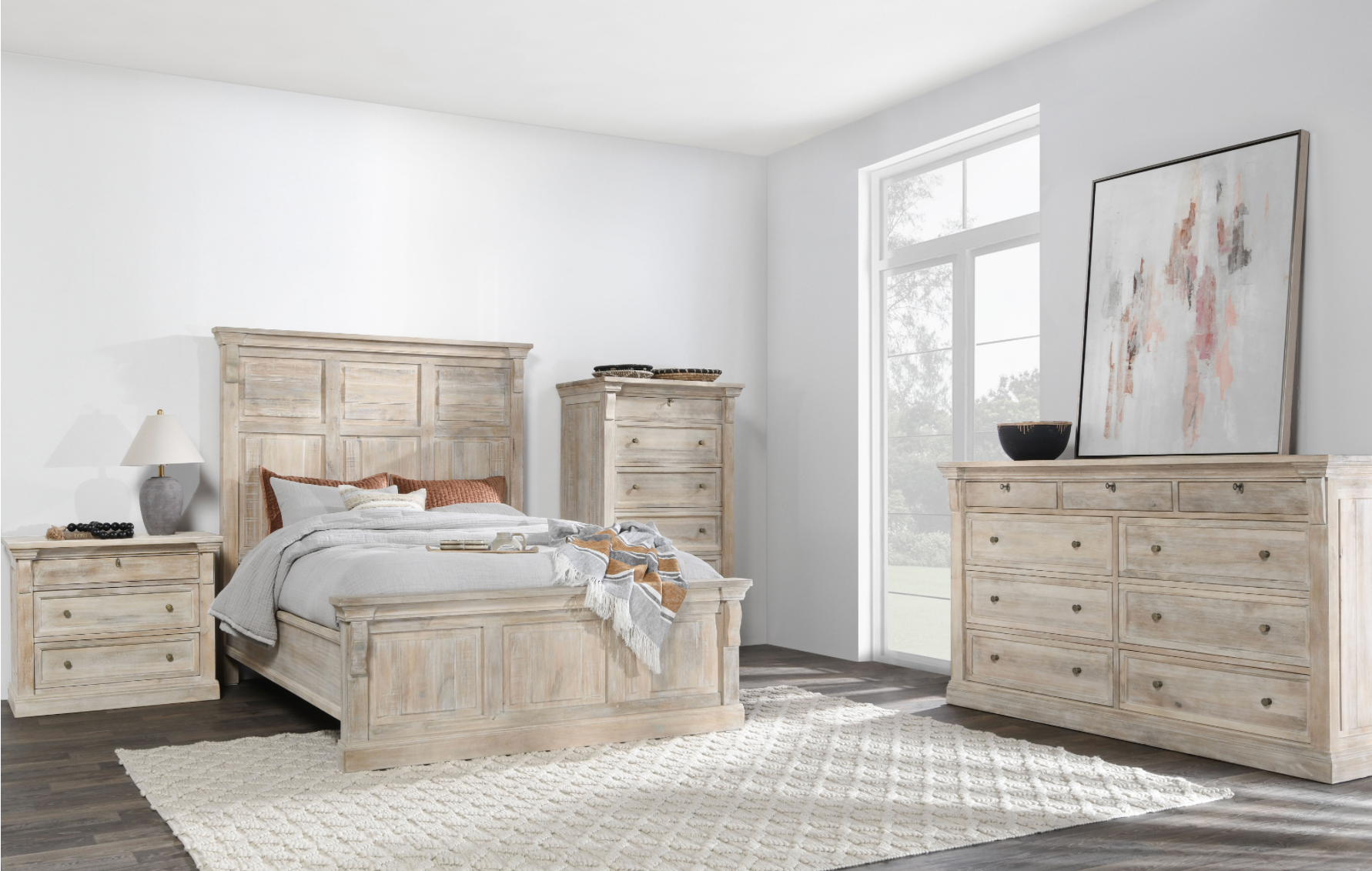 Adele 36" 3 Drawer Nightstand - Dune