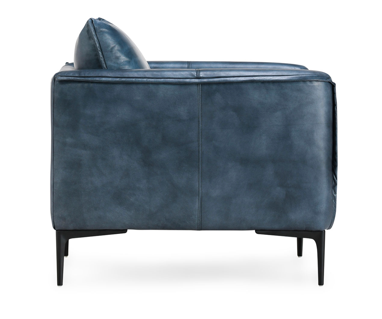 Amelia Top Grain Leather 32" Club Chair - Blue