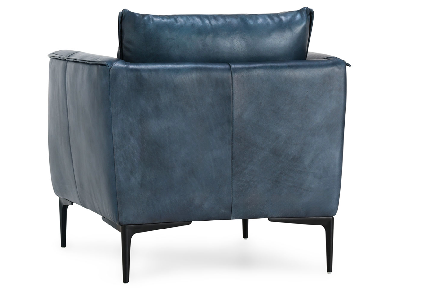 Amelia Top Grain Leather 32" Club Chair - Blue