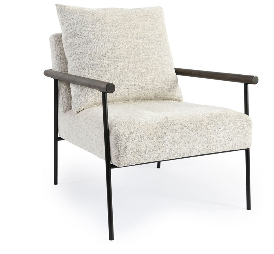 Carson 29" Accent Chair - Iron + Snow